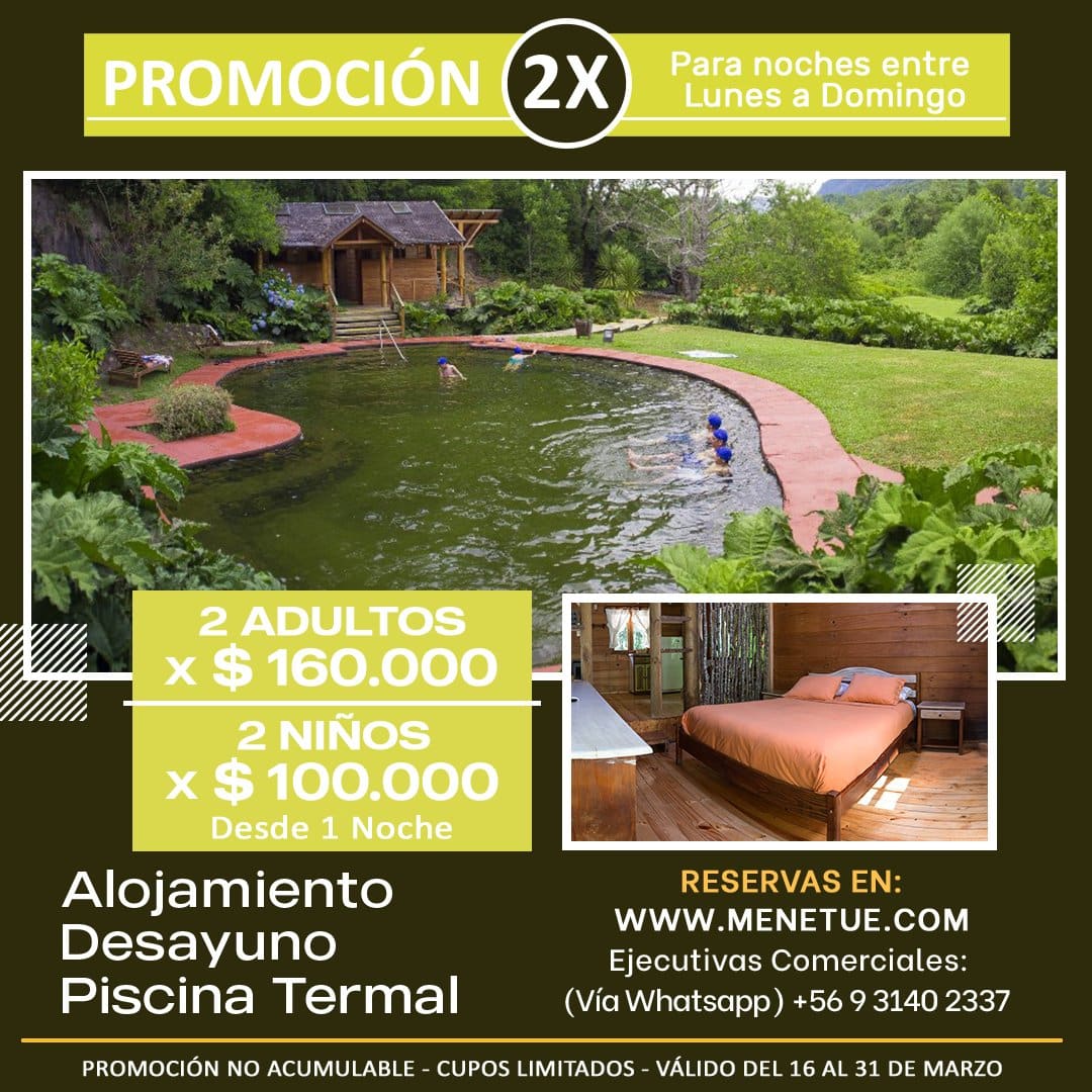 Promoción 2X Alojamiento con Piscina Termal - Marzo (del 16 al 31)