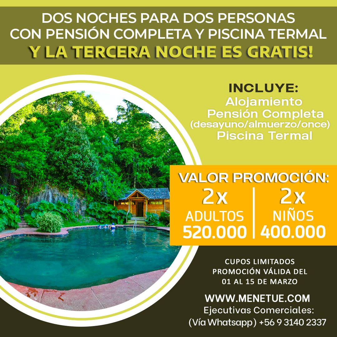 Promoción Alojamiento con Tercera Noche Gratis - Marzo (del 01 al 15)